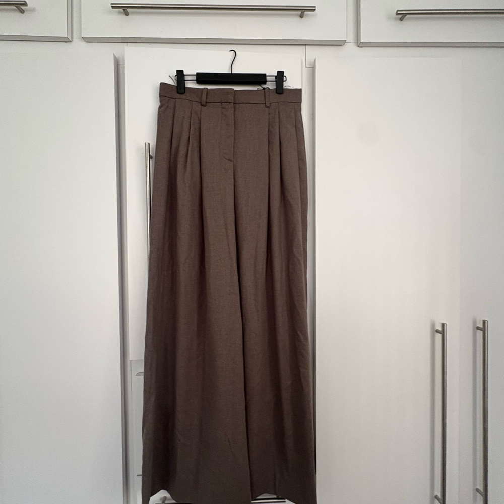Zara Women's Wide Leg Brown Pants - Picture 2 of 14